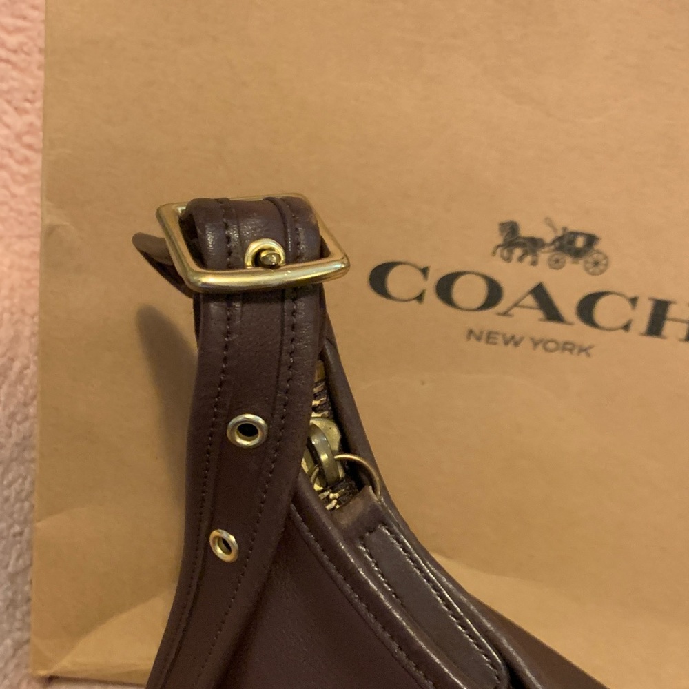 Coach Dark Brown Leather Crossbody Shoulder Bag - Picture 4 of 16